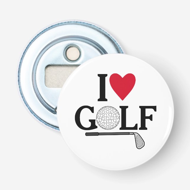 Customisable I love Golf Bottle Opener (Front)