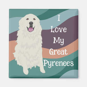 Customisable I love My Great Pyrenees Magnet