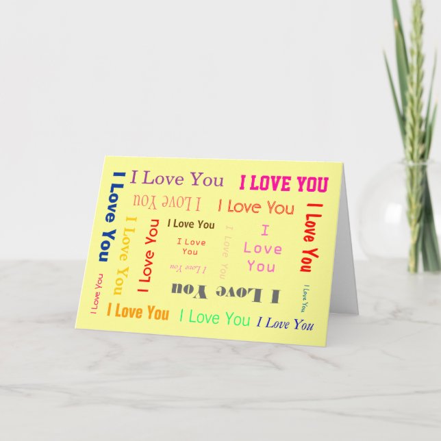 Customisable-I Love you Card (Front)