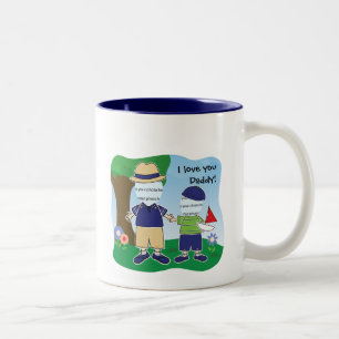Customisable I Love You Daddy Two-Tone Coffee Mug