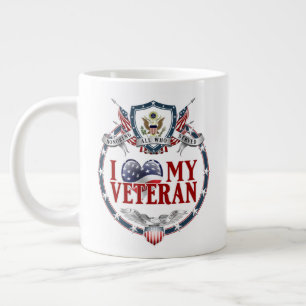 Customisable I Luv My Veteran 20oz Large Coffee Mug