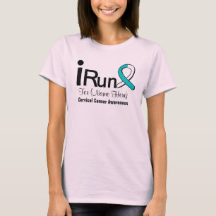 Customisable I Run For Cervical Cancer Awareness T-Shirt