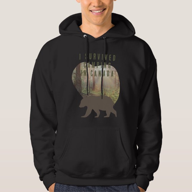 Customisable I survived camping in Canada Hoodie (Front)