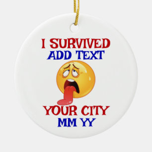 Customisable I survived Ceramic Tree Decoration