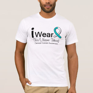 Customisable I Wear Cervical Cancer Ribbon T-Shirt