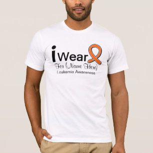 Customisable I Wear Leukaemia Ribbon T-Shirt