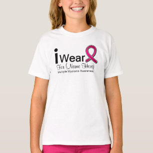 Customisable I Wear Multiple Myeloma Ribbon T-Shirt