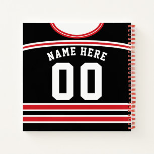 Customisable Ice Hockey Jersey Notebook