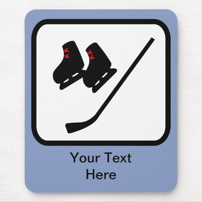 Customisable Ice Hockey Logo Mouse Pad (Front)