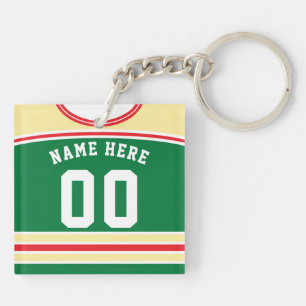 Customisable Ice Hockey Uniform Keyring, Lacrosse Key Ring