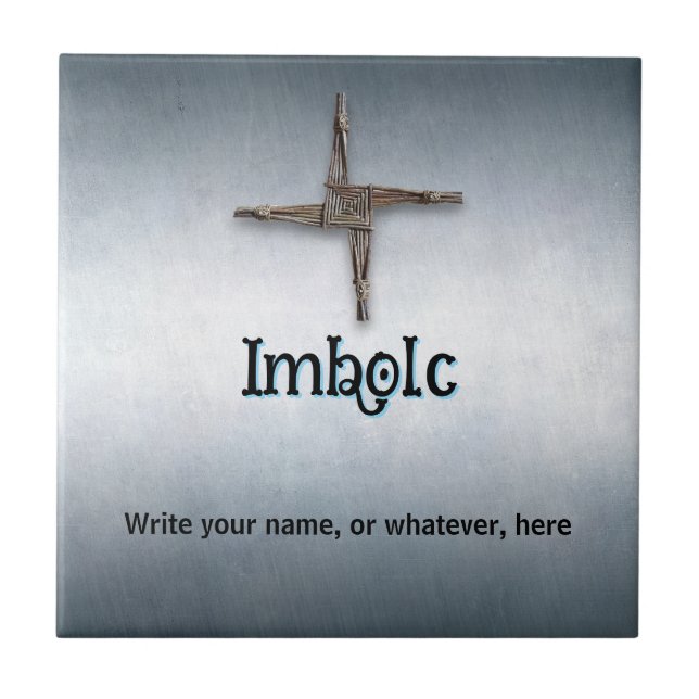 Customisable Imbolc Ceramic Tile (Front)