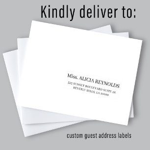 Customisable individual mailing address labels