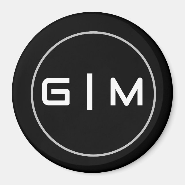 Customisable initials name magnet (Front)