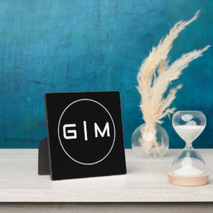 Customisable initials name plaque