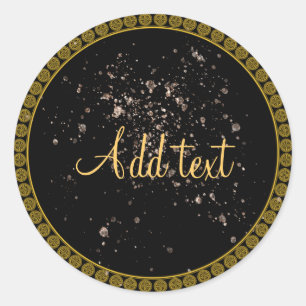 Customisable, insert your own text, template  classic round sticker