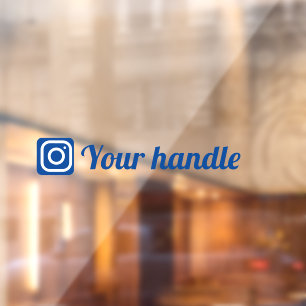 Customisable Instagram Logo handle blue
