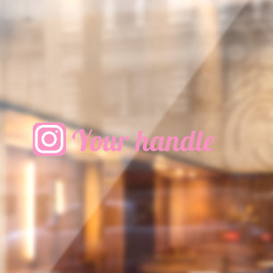 Customisable Instagram Logo handle cute pink