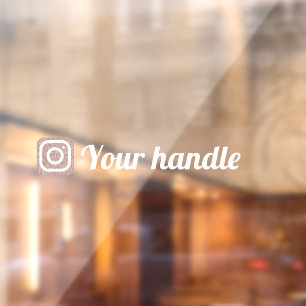 Customisable Instagram Logo handle Rose Gold