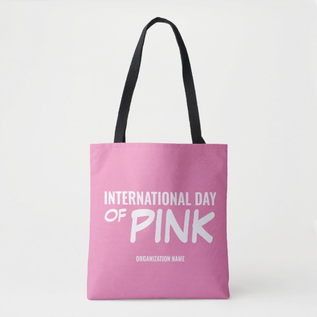 Customisable International Day of Pink Tote Bag (Front)