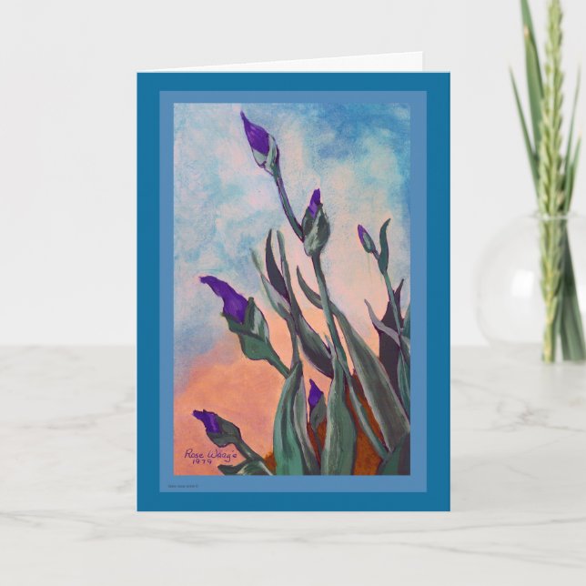 Customisable Iris Buds Greeting Card (Front)