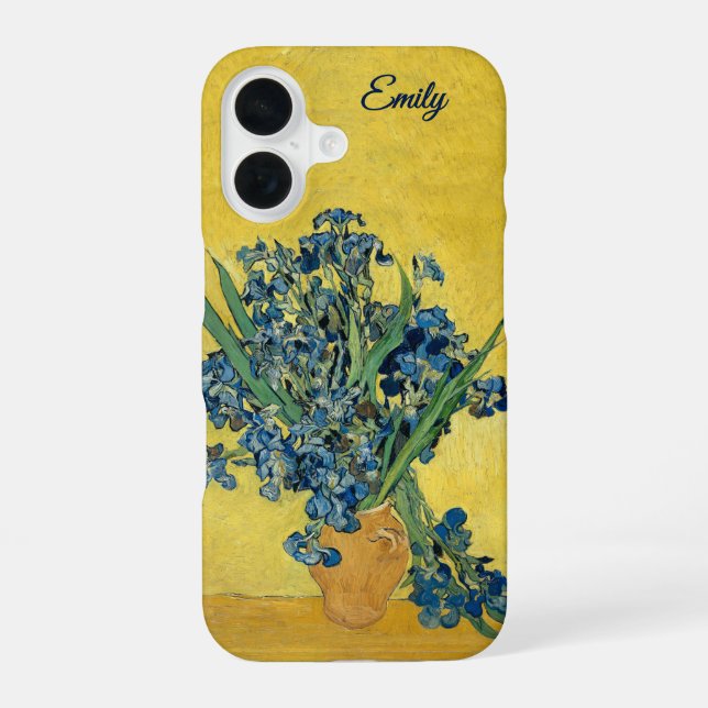 Customisable Irises by Vincent van Gogh  iPhone 16 Case (Back)
