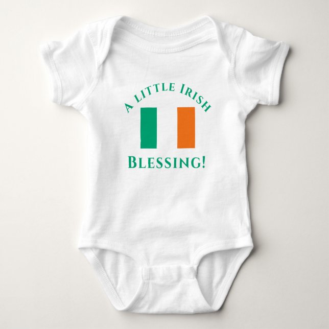 Customisable Irish Patriotic Baby Bodysuit (Front)