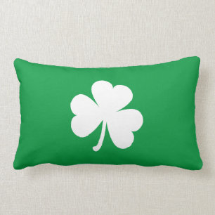 Customisable Irish Shamrock Lumbar Cushion