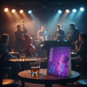Customisable Jazz Night Club Table Pedestal Sign