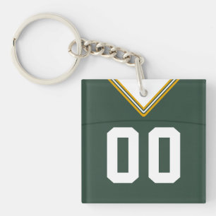 Customisable Jersey Keyring, Football Lacrosse Key Ring