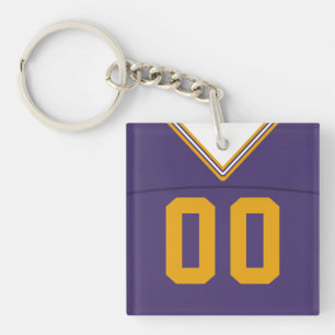 Customisable Jersey Keyring, Football Lacrosse Key Ring