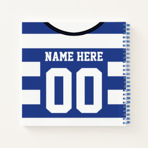 Customisable Jersey Template Notebook Soccer Footy