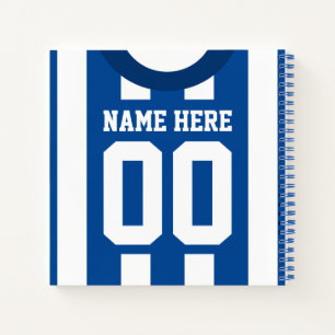 Customisable Jersey Template Notebook Soccer Rugby