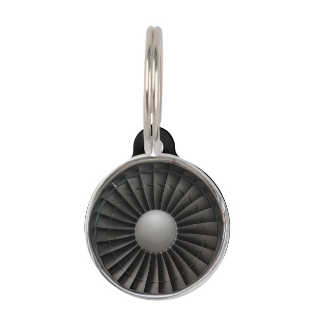 Customisable Jet Engine Turbine Fan Pet Tag (Front)