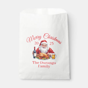 Customisable Jolly Santa Claus Christmas Party  Favour Bags