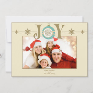 Customisable Joy Christmas Family Photo Card