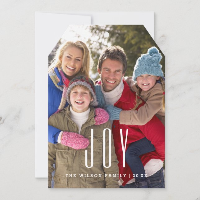 Customisable Joy Photo Card Template (Front)