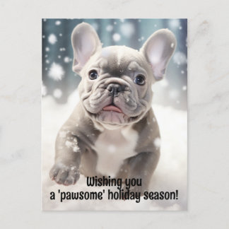  Customisable Joyful🐶 Frenchie Wonderland Postcard