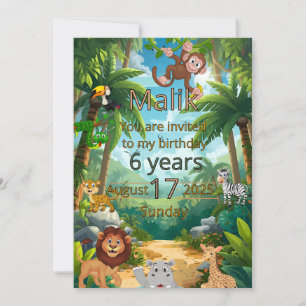 Customisable Jungle party invitation