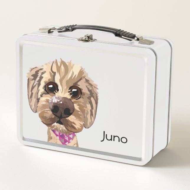 Customisable "Juno" Doodle Dog Lunch Box (Front)