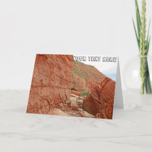 Customisable Jurassic Coast red rocks, Devon Card