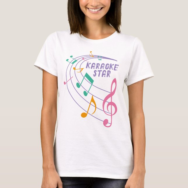 Customisable Karaoke Music Star T-Shirt (Front)