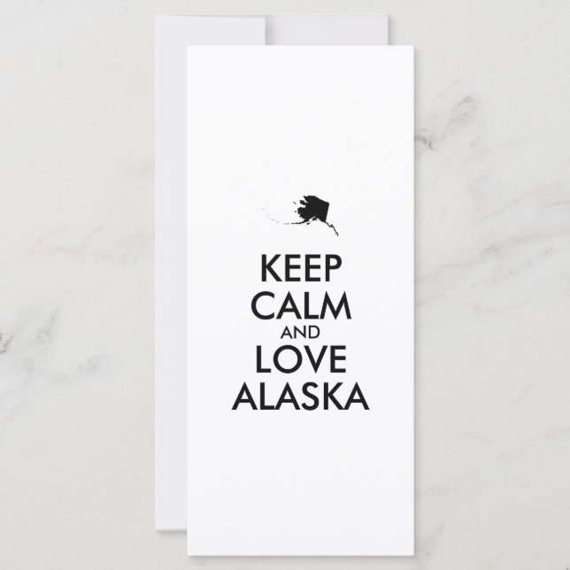 Customisable KEEP CALM and LOVE ALASKA (Front)