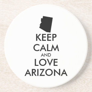 Customisable KEEP CALM and LOVE ARIZONA Coaster