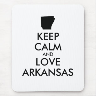 Customisable KEEP CALM and LOVE ARKANSAS Mouse Pad