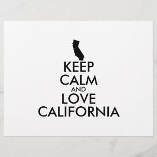 Customisable KEEP CALM and LOVE CALIFORNIA Flyer