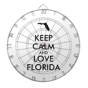 Customisable KEEP CALM and LOVE FLORIDA Dartboard