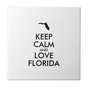 Customisable KEEP CALM and LOVE FLORIDA Tile