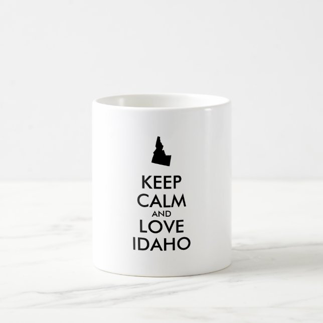 Customisable KEEP CALM and LOVE IDAHO Coffee Mug (Center)