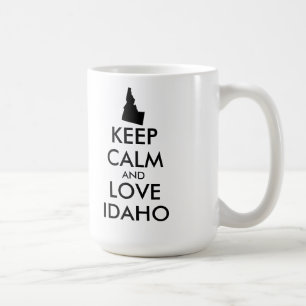 Customisable KEEP CALM and LOVE IDAHO Coffee Mug
