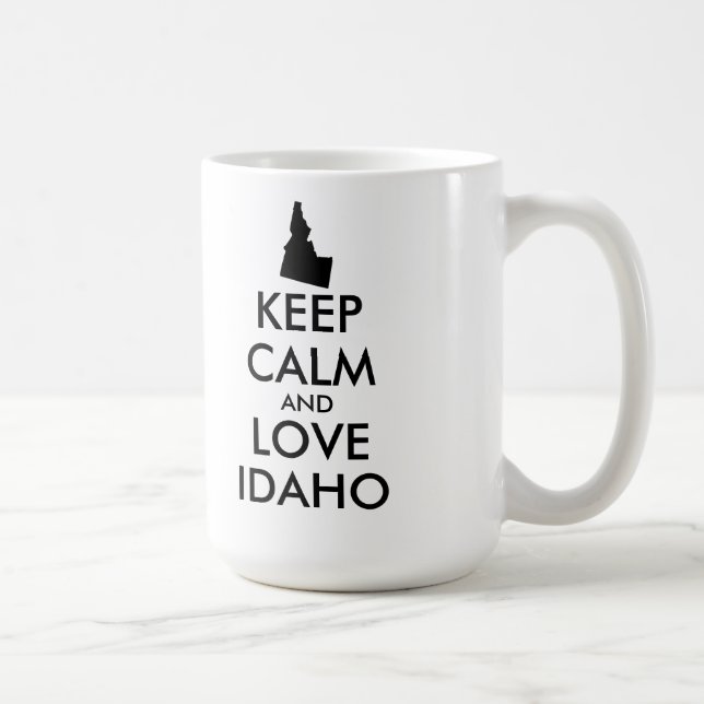 Customisable KEEP CALM and LOVE IDAHO Coffee Mug (Right)